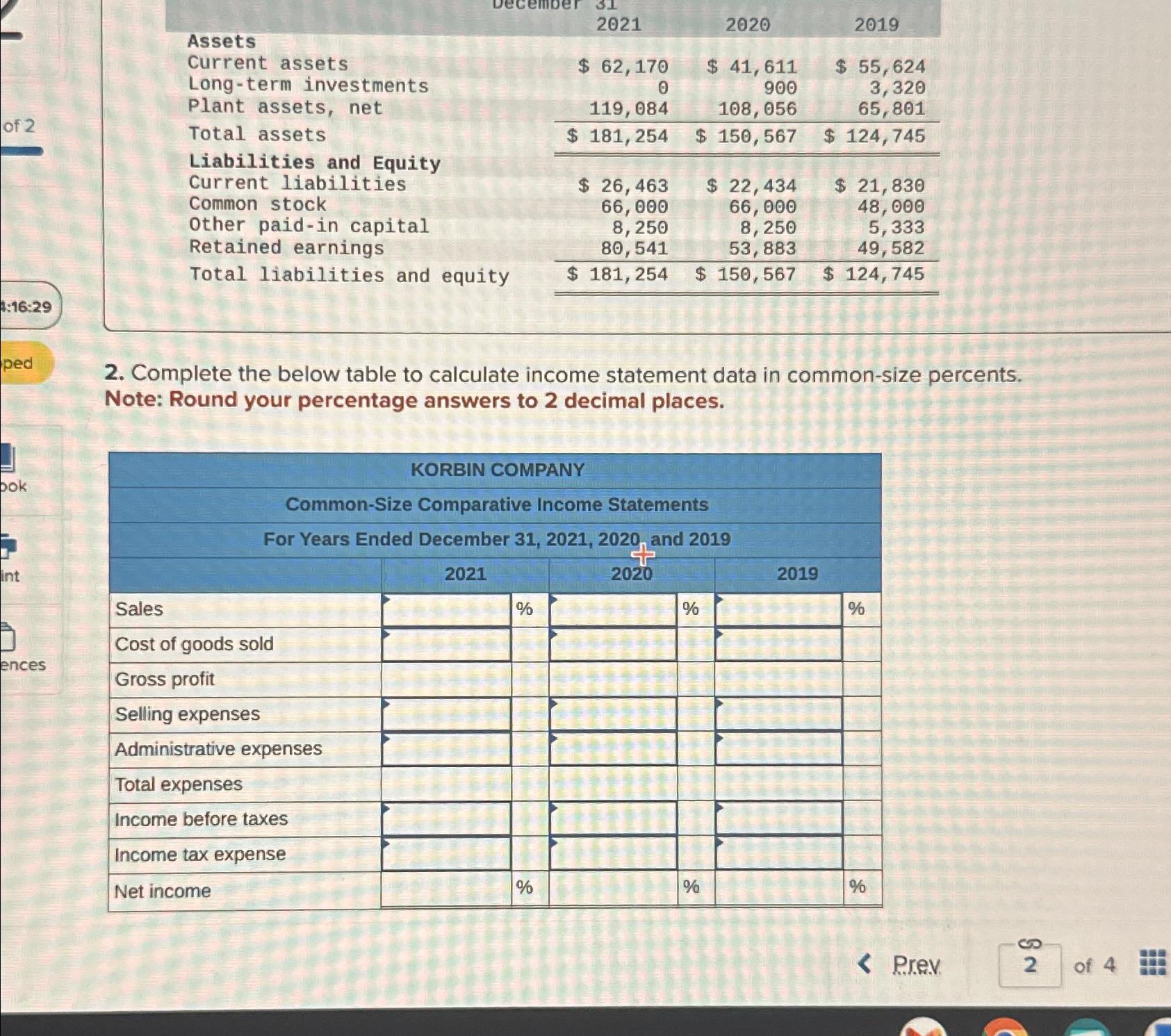 Solved Table Assets 2021 2020 2019 Current Chegg Com   Image