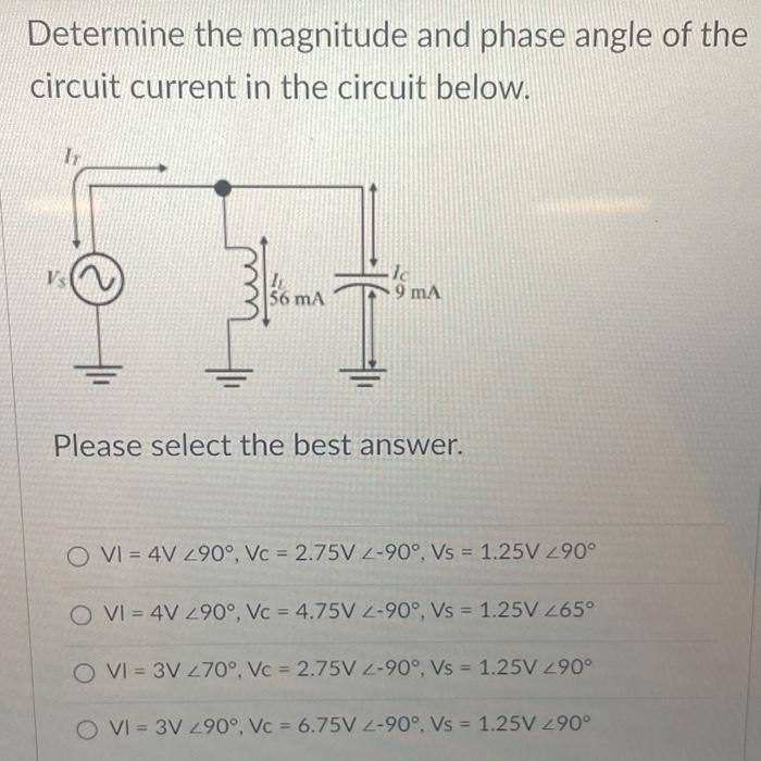 Solved Determine the magnitude and phase angle of the | Chegg.com