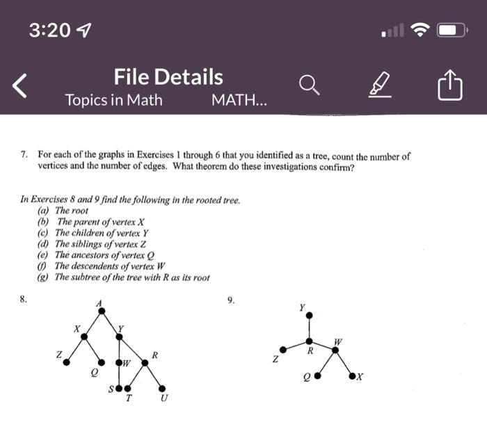 Solved 7. For each of the graphs in Exercises 1 through 6 | Chegg.com