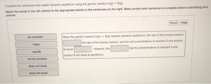 Solved Complete the sentences that explain dynamic | Chegg.com