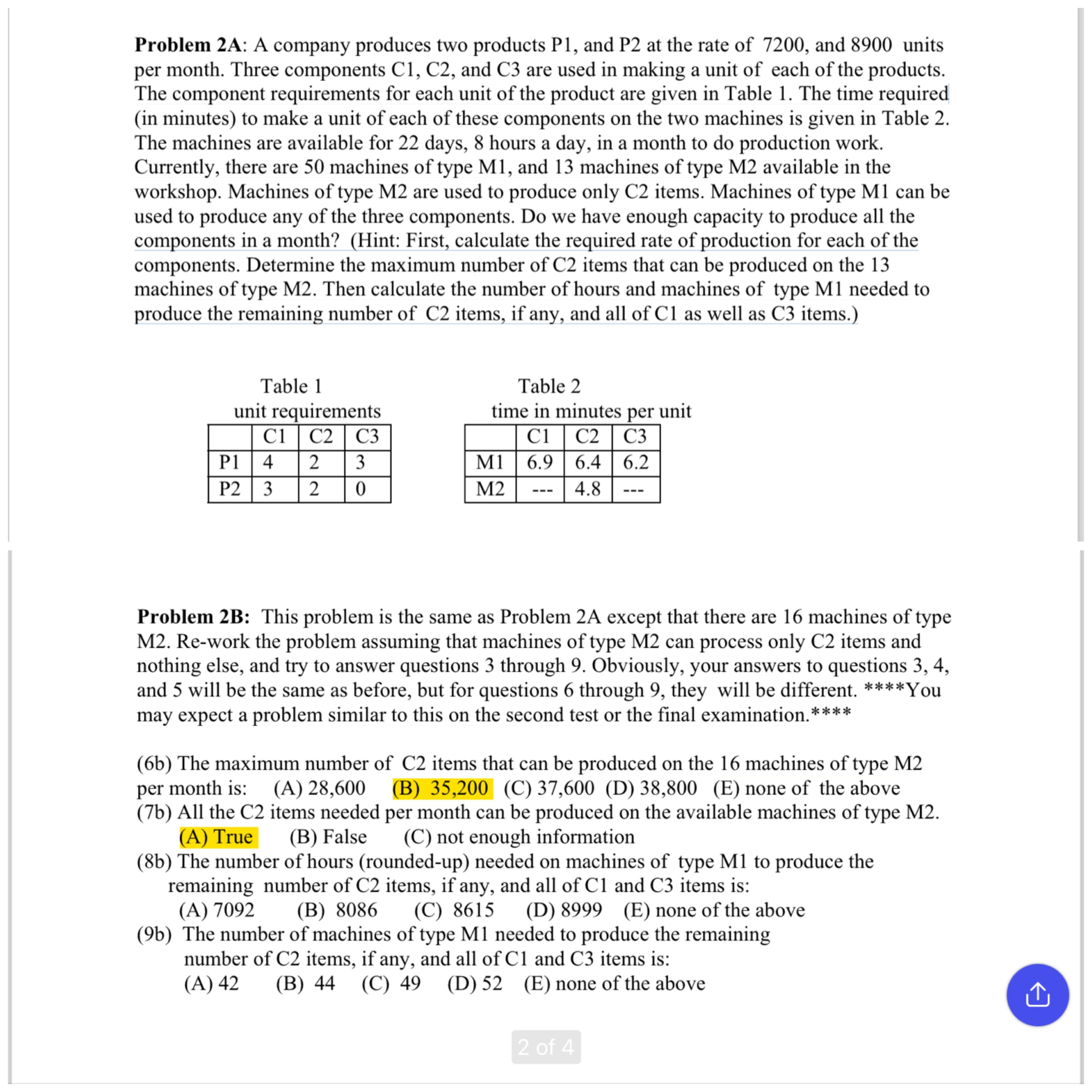 Solved Problem 2A is to help you answer 2B... ﻿please answer | Chegg.com
