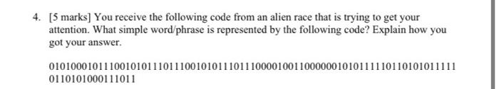 Solved 4 [5 marks] You receive the following code from an | Chegg.com