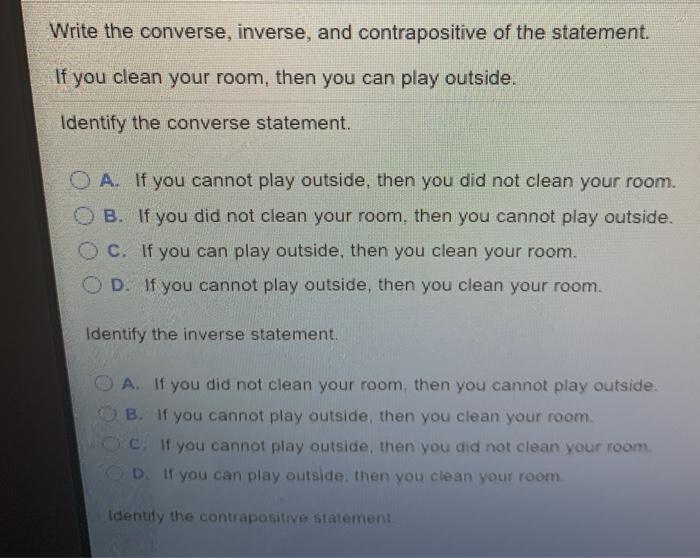 converse statement calculator