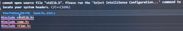 Solved I'm trying to run C code in vs code but this error | Chegg.com