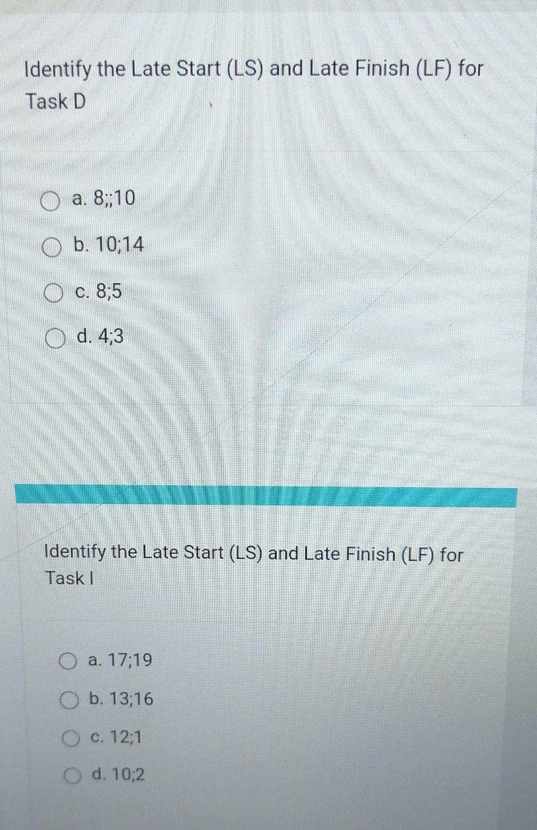 Task D For Math Answer Key Review the table below and answer the questions that | Chegg.com