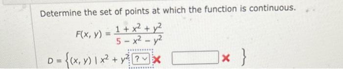 Solved Determine the set of points at which the function is | Chegg.com