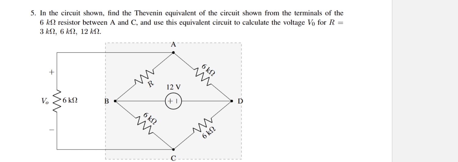 Find the voltage V0 in ﻿the circuit shown for | Chegg.com