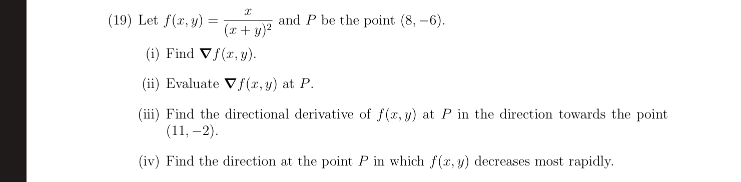 Solved Let F X Y X X Y And P Be The Point Chegg Com