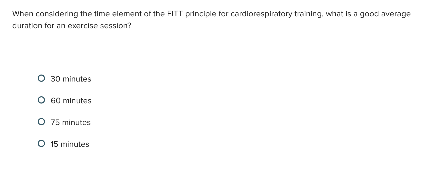 Solved When considering the time element of the FITT