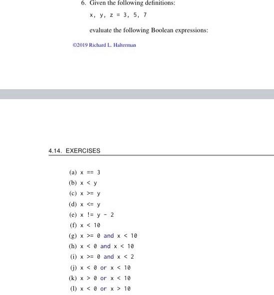 Solved 6 Given The Following Definitions X Y Z 3 5 7 Chegg Com