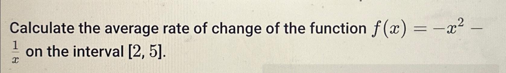 how to calculate the average rate of change of a function