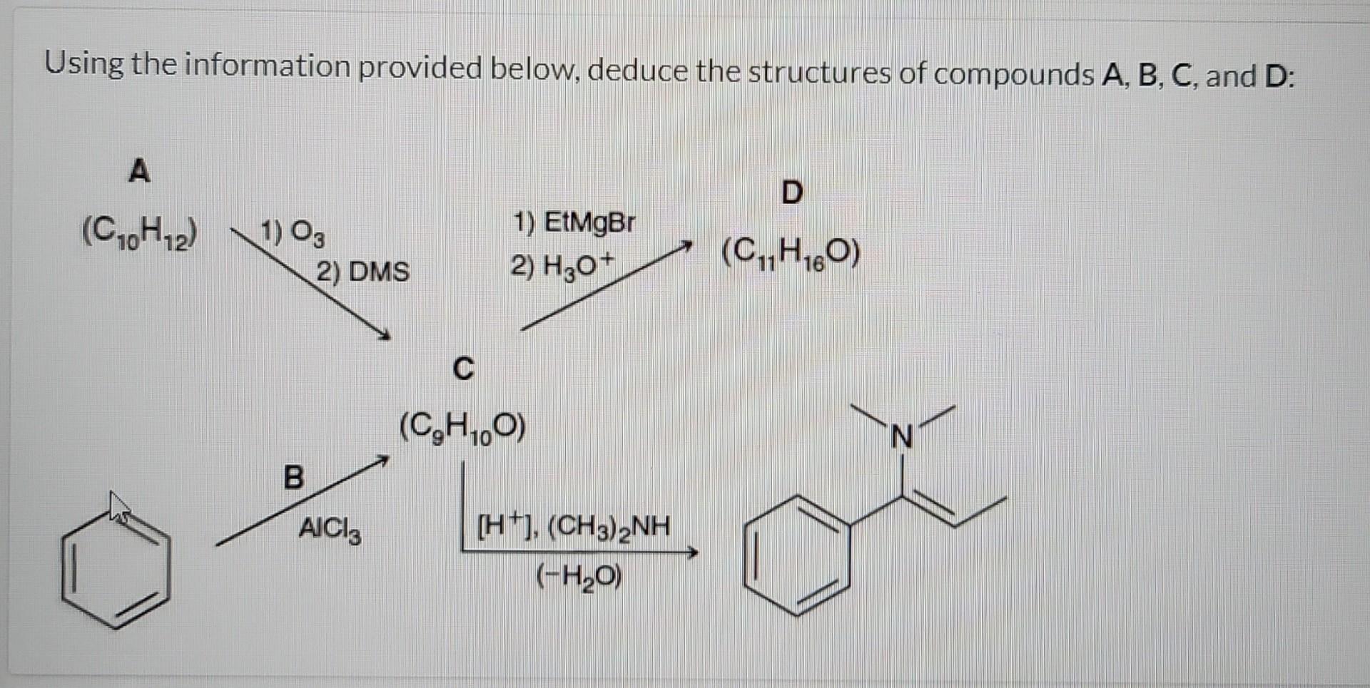 Solved Using The Information Provided Below Deduce The Chegg Solved Using The Information Provided Below Deduce The Chegg