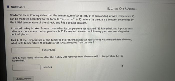 newton's law of cooling common core algebra 2 homework answers