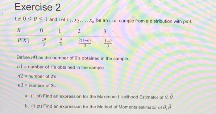 Solved Exercise 2 Let 0 | Chegg.com