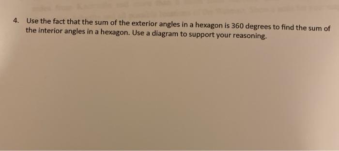 find the sum of all exterior angles of a hexagon