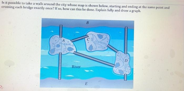 Solved Is it possible to take a walk around the city whose | Chegg.com