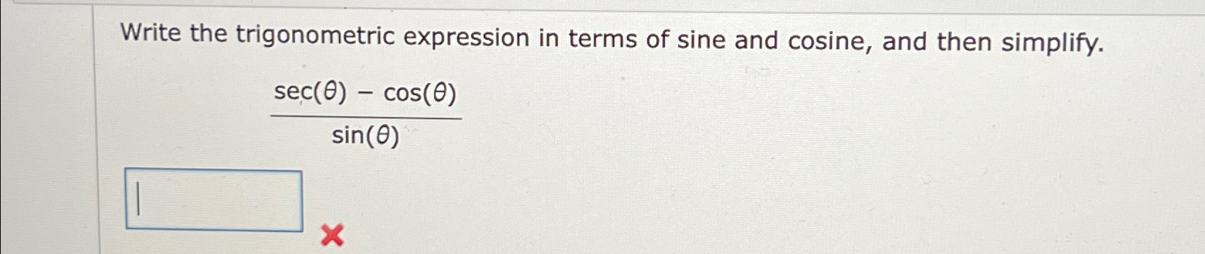 Solved Write the trigonometric expression in terms of sine | Chegg.com