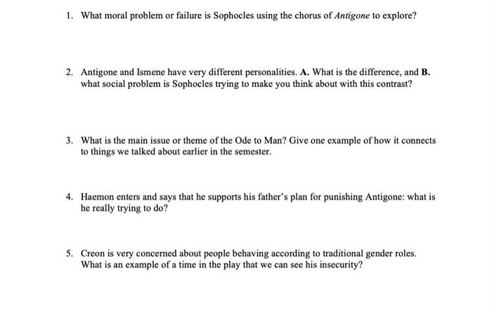 what role does the chorus play in antigone