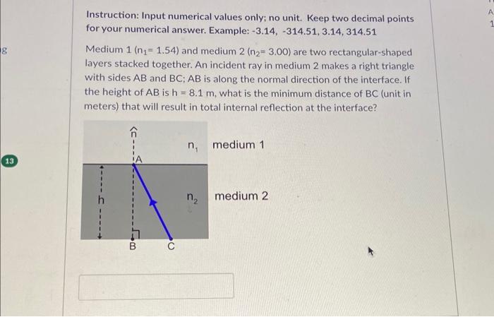Solved Instruction: Input numerical values only; no unit. | Chegg.com