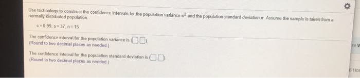 Solved and the population standard deviations. Assume the | Chegg.com