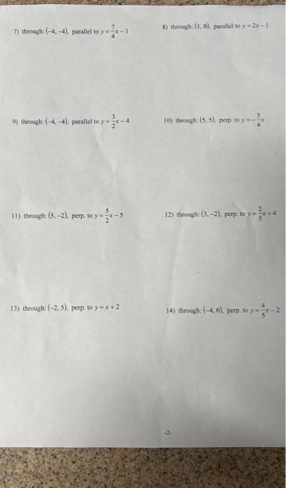 4 7 y 3x 6 parallel