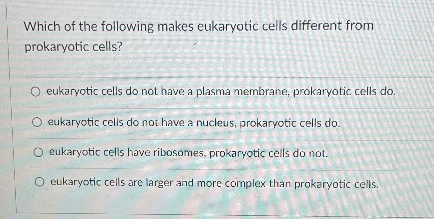 which of the following is not made up of eukaryotic cells