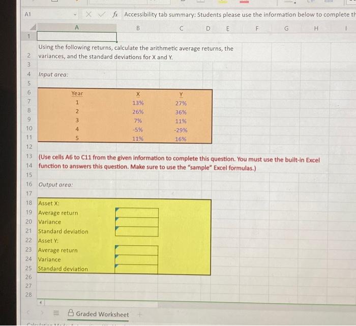 solved-using-the-following-returns-calculate-the-arithmetic-chegg