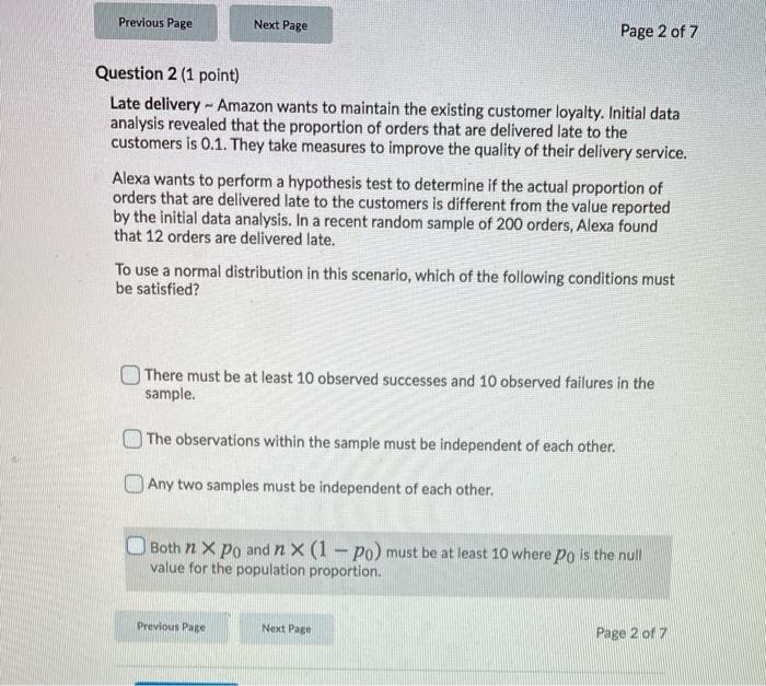 Solved Previous Page Next Page Page 2 of 7 Question 2 (1 | Chegg.com