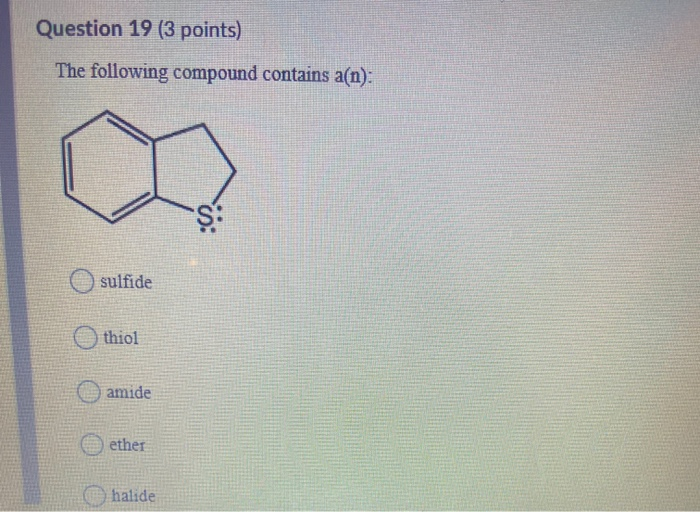 Solved Question 16 (3 points) In the following structure the | Chegg.com