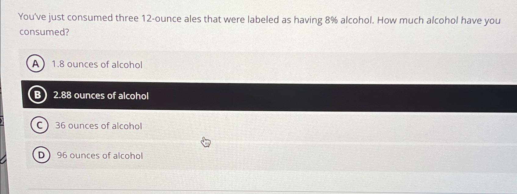 12 ounce can of beer has the same amount of alcohol as