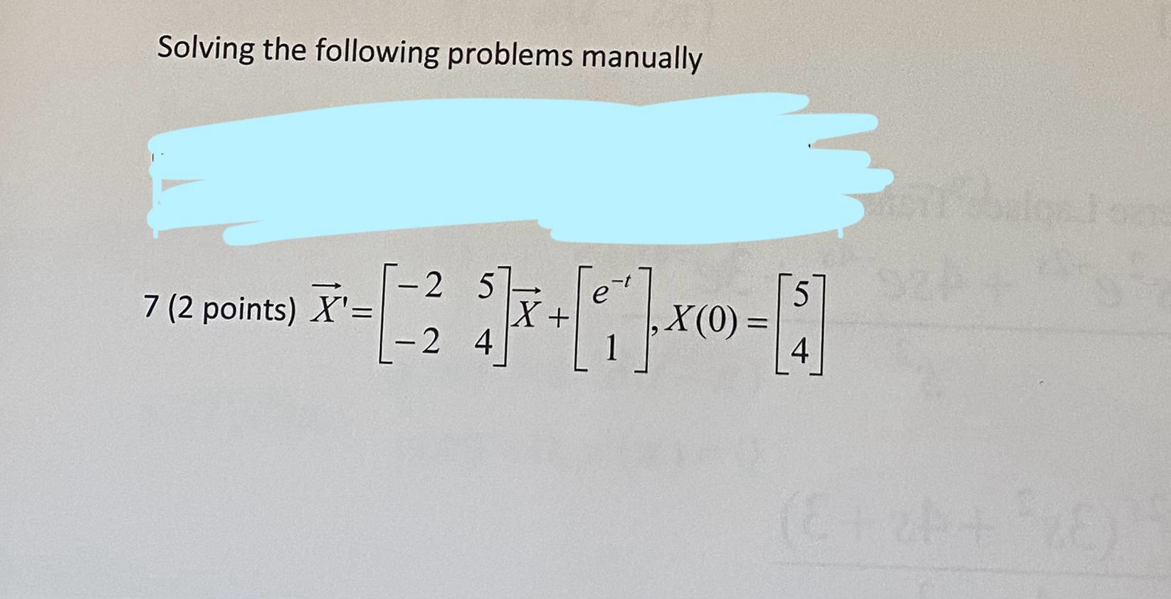 Solved by an EXPERT Solving the following problems manually7 (2 ﻿points ...