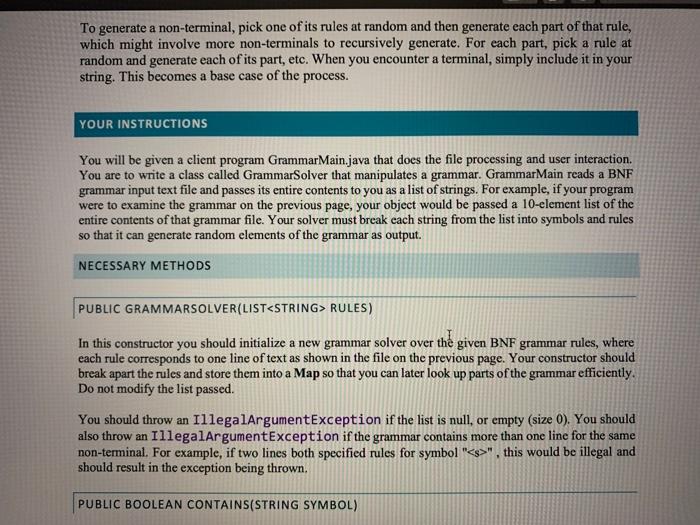 Solved CS145 - PROGRAMMING ASSIGNMENT GRAMMER SOLVER | Chegg.com