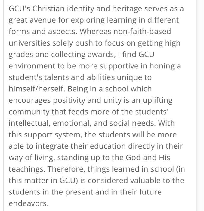 Unveiling The Power Of Gcu’s Christian Identity And Heritage CUDAE