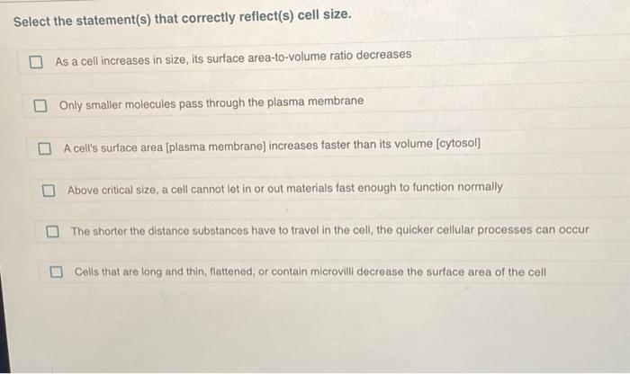 Solved Select the statement(s) that correctly reflect(s) | Chegg.com