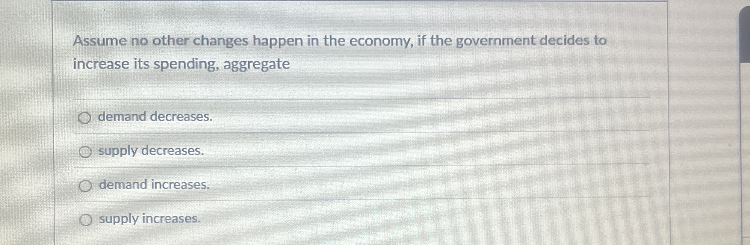 Solved Assume no other changes happen in the economy, if the | Chegg.com