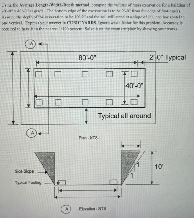 Solved Using the Average Length-Width-Depth method, compute | Chegg.com
