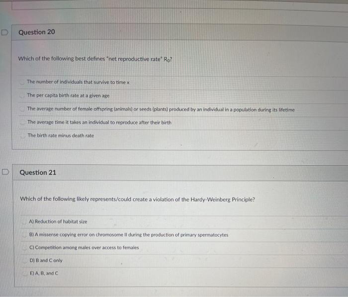 Solved D Question 16 Which of the following is likely to be | Chegg.com