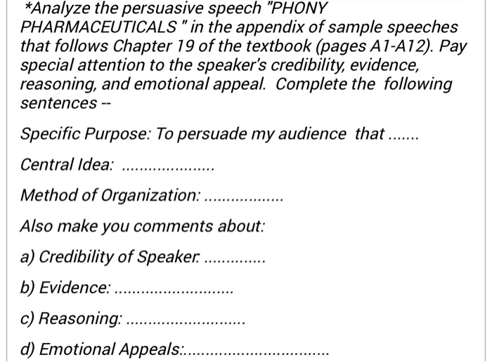 persuasive speech analysis