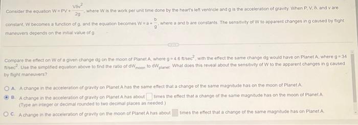 Solved ๆ นี้ Vow? Consider the equation WPV- 29 Where Wis | Chegg.com