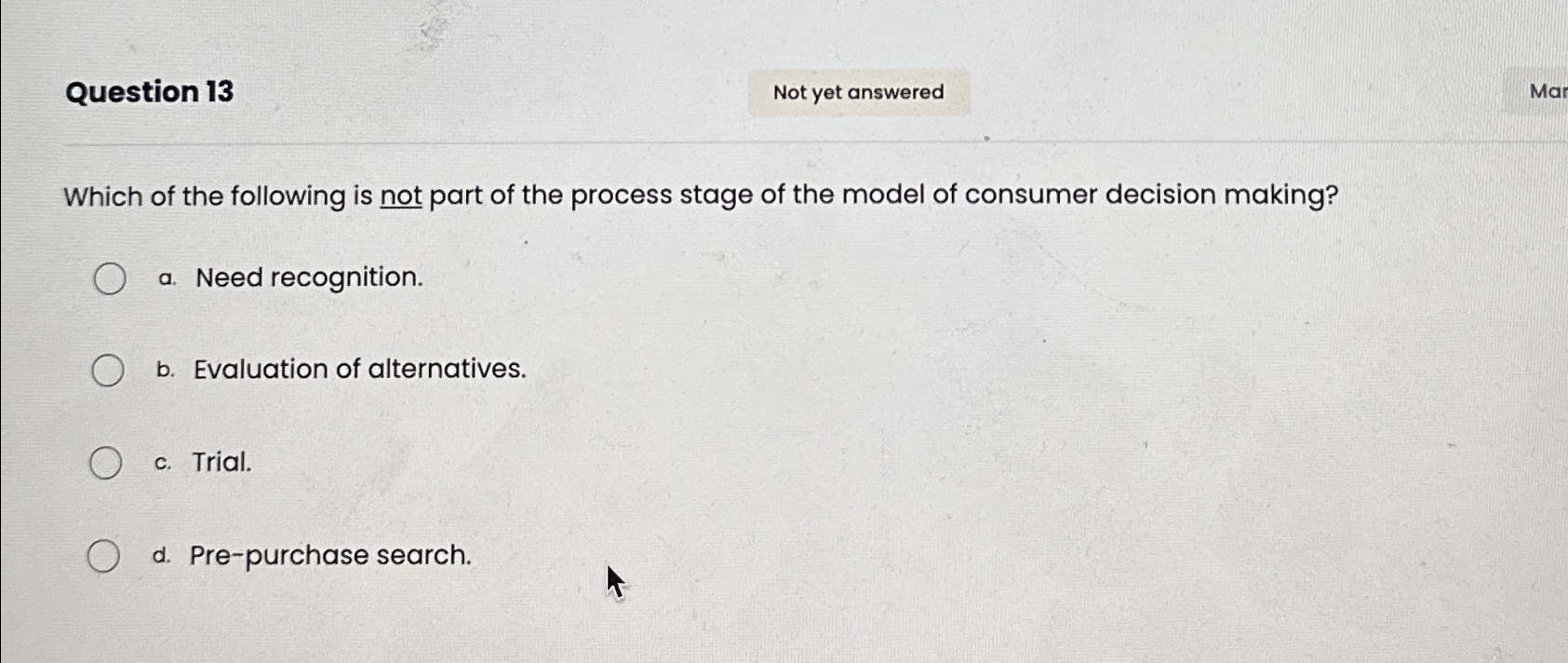 Solved Question 13Which of the following is not part of the | Chegg.com
