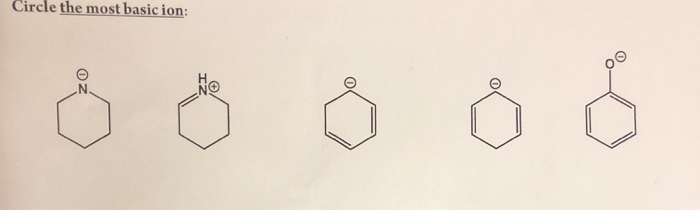 Solved Circle the most basic ion: | Chegg.com