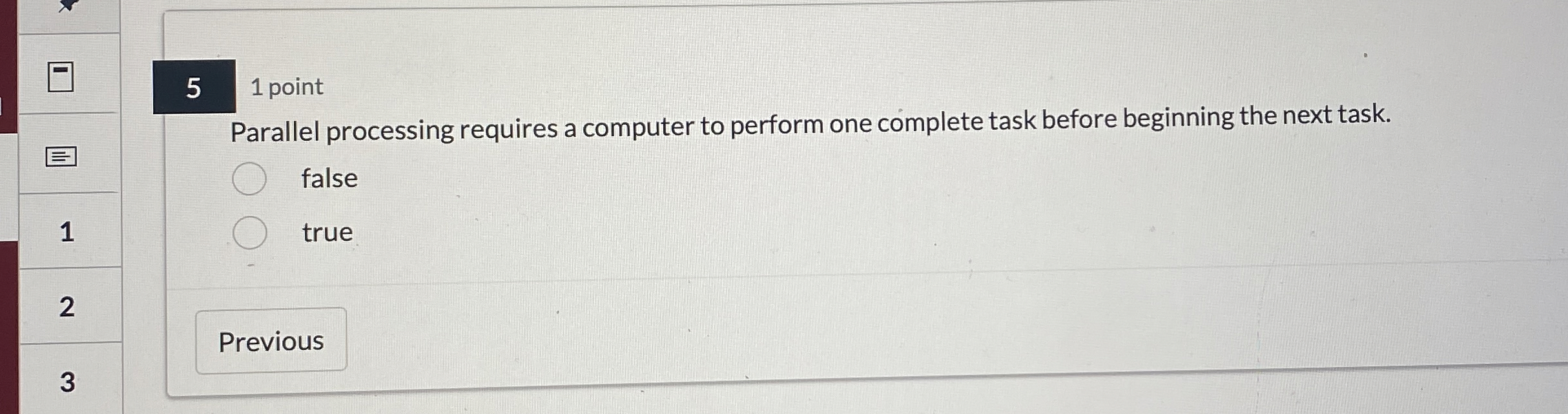 Solved 51 ﻿pointParallel processing requires a computer to | Chegg.com