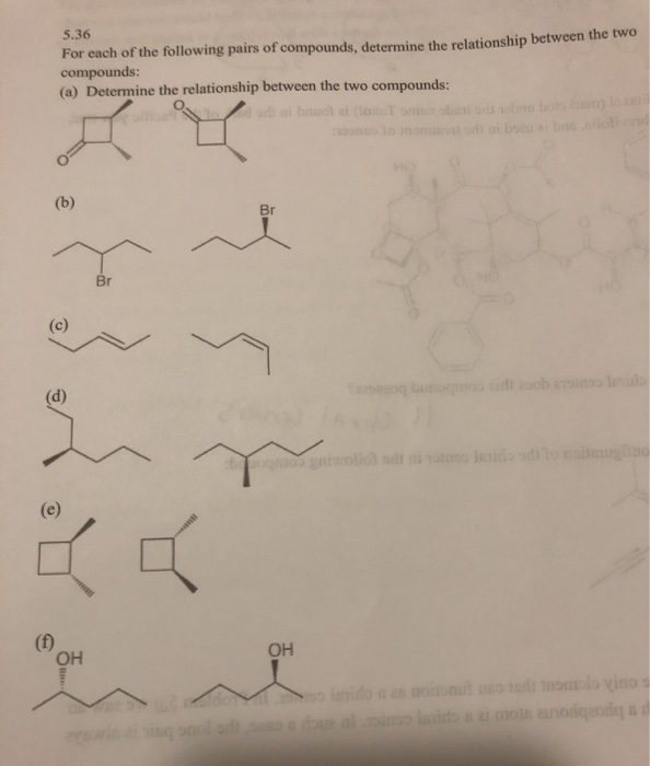 Solved 5.36 For each of the following pairs of compounds, | Chegg.com