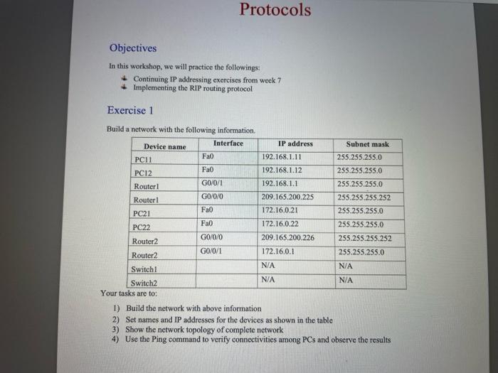 Solved Objectives In this workshop, we will practice the | Chegg.com