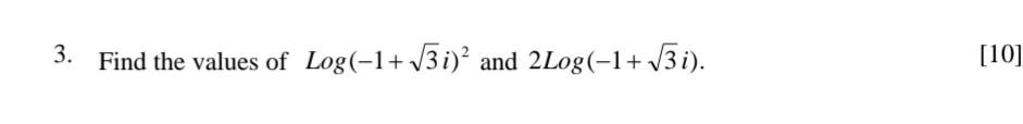 log 1 2 3 4 values