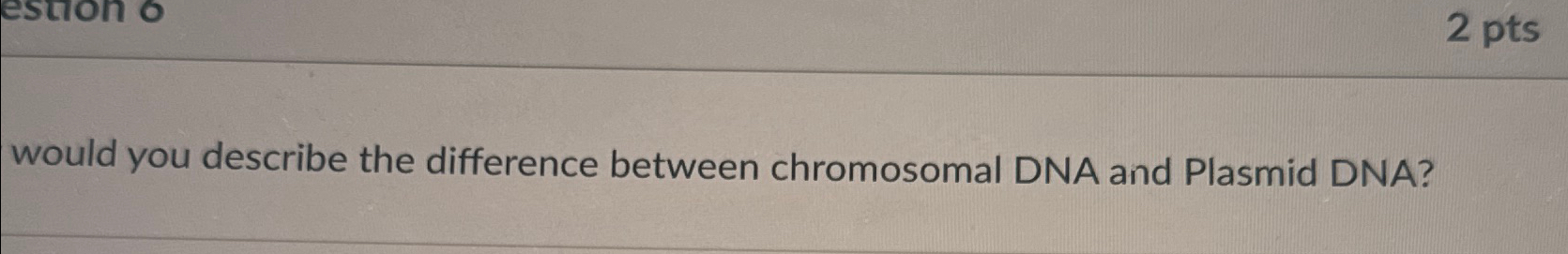 Solved would you describe the difference between chromosomal | Chegg.com
