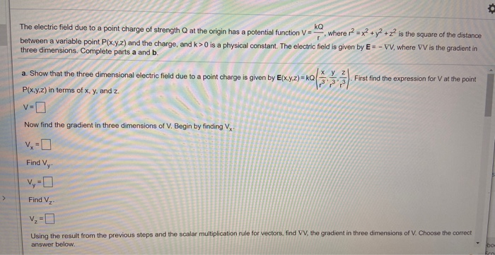 Solved The electric field due to a point charge of strength | Chegg.com