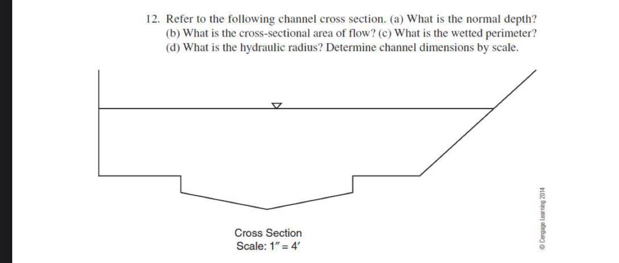 Solved Refer to the following channel cross section. (a) | Chegg.com