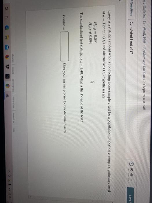 Solved e of Statistics 6e Wendy Pfaff > Activities and Due