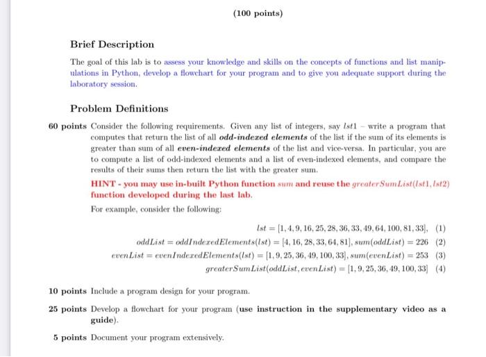 Solved please use python 2.7 and include a flowchart the | Chegg.com